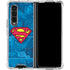DC Comics Superman Logo Background Pattern Galaxy Z Fold4 5G Clear Case